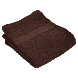 Valu Hand Towels, 16" x 27", Brown, Pack Of 12 Towels