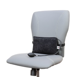 Core Products Deluxe Small Inflatable Lumbar Cushion, 5"H x 10"W x 15"D, Black