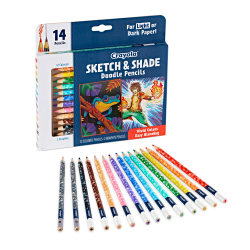 Crayola® Doodle And Draw Sketch And Shade Pencils, Assorted Colors, Pack Of 14 Pencils