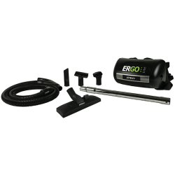 Atrix Ergo Lite HEPA Canister Hip Vacuum, 7-33/64" x 7-49/64", Black