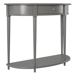 Ameriwood™ Home Aurora Half-Moon Console Table, 30-1/8"H x 36"W x 14-1/16"D, Gray