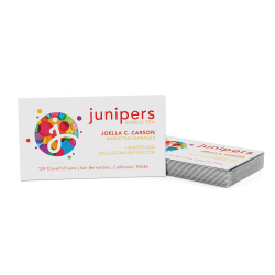 Custom Full-Color Luxury Heavy Weight Color Core Business Cards, Black Core, Square Corners, 1-Side, Box Of 50