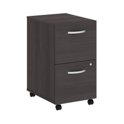Bush Business Furniture Studio C 20-1/4"D Vertical 2-Drawer Mobile File Cabinet, Storm Gray, Standard Delivery