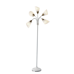 Adesso® Simplee 5-Light Floor Lamp, 67"H, White