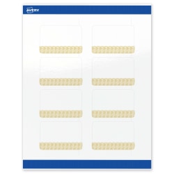 Avery® Printable Labels With Sure Feed® Technology, S00-EWV, Rectangle, 2" x 3", Glossy White With Preprinted Gold Lace Trim Pattern, Pack Of 80
