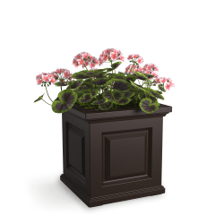 Mayne Nantucket Square Planter, 16"H, Espresso