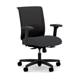 HON Convergence Ergonomic Fabric Mid-Back Task Chair, Black