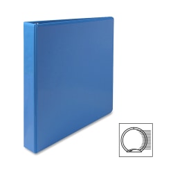 Sparco Premium View 3-Ring Binder, 1" Round Rings, 96% Recycled, Light Blue