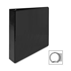 Sparco Premium View 3-Ring Binder, 1 1/2" Round Rings, 96% Recycled, Black
