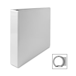 Sparco Premium View 3-Ring Binder, 1 1/2" Round Rings, 96% Recycled, White