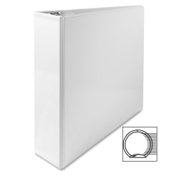 Sparco Premium View 3-Ring Binder, 2" Round Rings, 96% Recycled, White
