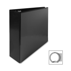 Sparco Premium View 3-Ring Binder, 3" Round Rings, 96% Recycled, Black