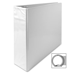 Sparco Premium View 3-Ring Binder, 3" Round Rings, 96% Recycled, White