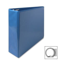 Sparco Premium View 3-Ring Binder, 3" Round Rings, 96% Recycled, Light Blue