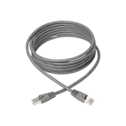 Tripp Lite Cat6a Snagless Shielded STP Network Patch Cable 10G Certified, PoE, Gray RJ45 M/M 10ft 10'