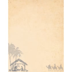 Great Papers! Holiday-Themed Letterhead Paper Stationery, 8-1/2" x 11", Holy Night, Pack Of 80 Sheets