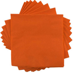 JAM PAPER Medium Lunch Napkins - 6 1/2 x 6 1/2 - Orange - 40/Pack