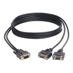 Tripp Lite High-Resolution VGA Monitor Y Splitter Cable, 6', Black