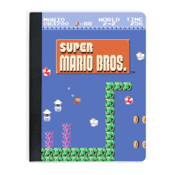 Innovative Designs Licensed Composition Notebook, 7-1/2" x 9-3/4", Single Subject, Wide Ruled, 100 Sheets, Super Mario Brothers