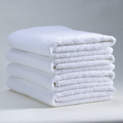 23 Threads Series A202 Cam Border Hand Towels, 16" x 27", White, Total Qty 60