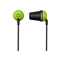 Koss PLUG - Earphones - in-ear - wired - 3.5 mm jack - noise isolating - green