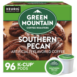 Green Mountain Coffee Roasters Southern Pecan Keurig Single-Serve K-Cup Pods, Light Roast, 24 Pods Per Pack, Case Of 4 Packs