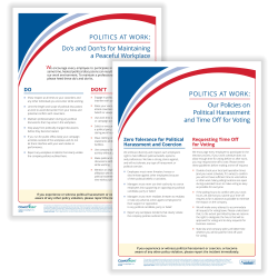 ComplyRight™ Politics At Work Posters, Policy Posters, English, 10" x 14", Pack Of 2 Posters