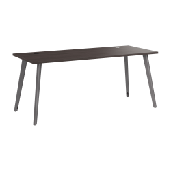 WorkPro Motiva 72"W Modern Office Desk With Metal Legs, Storm Gray, Installation Included