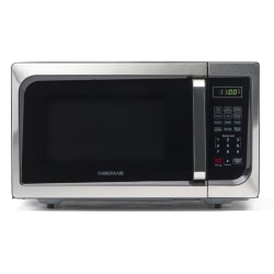 Farberware Classic 0.9 Cu Ft 900-Watt Microwave Oven, Stainless Steel/Black, FM09SSE
