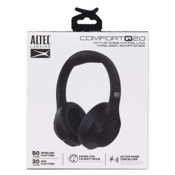 Altec Lansing ComfortQ 2.0 Hybrid ANC Wireless Headphones, Black, MZX772