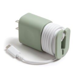 U Brands® Silicone Charger Adapter Wrap, 1/8", Matcha Green, 7149U06-24