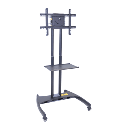 H. Wilson FP2500 Series Flat-Panel Mobile TV Stand With Mount For TVs Up to 60", 62 1/2"H x 32 3/4"W x 28 3/4"D, Black