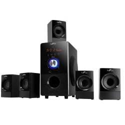 BeFree Sound BFS-440 5.1-Channel Bluetooth® Surround Sound Speaker System, 19"H x 22"W x 11"D, Black, 99595498M