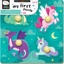 Bendon, Inc. giggle+grow® Wooden Toys My First Puzzle, 8" x 8", Set Of 4 Pieces