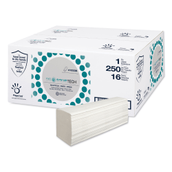 Papernet® DissolveTech® Paper Towel, 1-Ply, 9.49 x 8.11, White, 250/Pack, 16 Packs/Carton