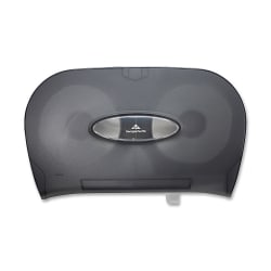 Georgia-Pacific® Side-by-Side Standard Roll Toilet Paper Dispenser, 59206, 13.58" x 5.73" x 8.59", Smoke Gray, 1 Dispenser