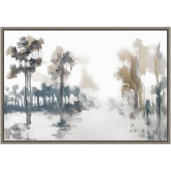 Amanti Art Back Roads Forest And Fields by Jacqueline Ellens Framed Canvas Wall Art Print, 16"H x 23"W, Graywash