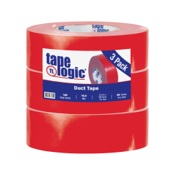 Tape Logic® Duct Tape, 10 Mil, 2" x 60 Yd., Red, Case Of 3
