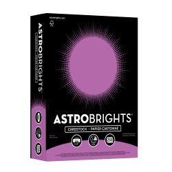 Astrobrights Color Cardstock, 8-1/2" x 11", Planetary Purple, Total Qty 250