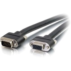 C2G Select - VGA extension cable - HD-15 (VGA) (F) to HD-15 (VGA) (M) - 15 ft - thumbscrews - black