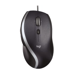 Logitech® M500 Corded Laser Mouse With Hyperscroll, black