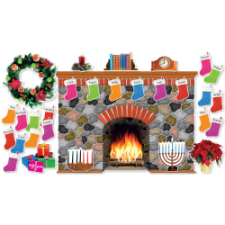Scholastic Teacher Resources Holiday Hearth Bulletin Board Set, Set Of 45 Pieces