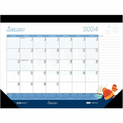 House of Doolittle Monthly Deskpad Calendar Seasonal Holiday Depictions 22x 17 Inches - Julian Dates - HOD139