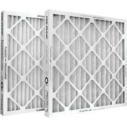 Flanders Pleated Air Filters, 20" x 20" x 2", White, Pack Of 12 Filters