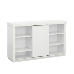 Sauder® Northcott 30"H 9-Shelf Horizontal Display Bookcase With Sliding Door, White