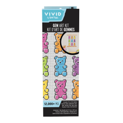 Vivid by Brea Reese® Rolled Canvas Gem Art Kit, Gummy Bear, 11" x 14"