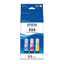 Epson® 552 Claria® ET Premium Cyan; Magenta; Yellow High-Yield Ink Bottles, Pack Of 3, T552620-S