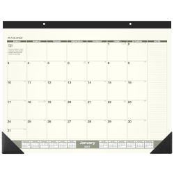 AT-A-GLANCE® 2027 Recycled Monthly Desk Pad Calendar, Standard, 21 3/4" x 17"