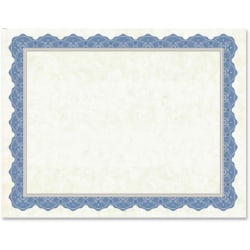 Geographics Drama Blue Border Blank Certificates - 8.5" x 11" - Inkjet, Laser Compatible with Blue Border - 15 / Pack