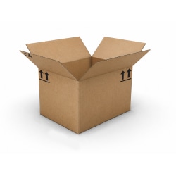 Standard-Duty Single Wall Corrugated Boxes, 15-1/4" x 12" x 9-3/4", Kraft, Total Qty 600